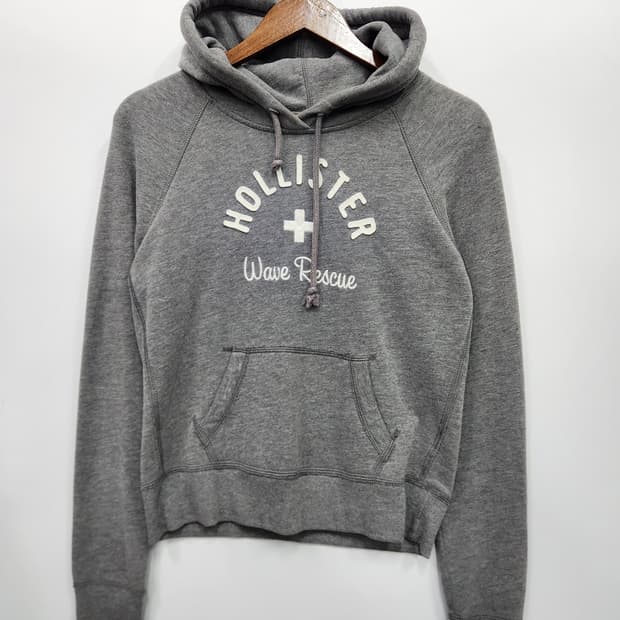 Hollister 그래이 로고 후드