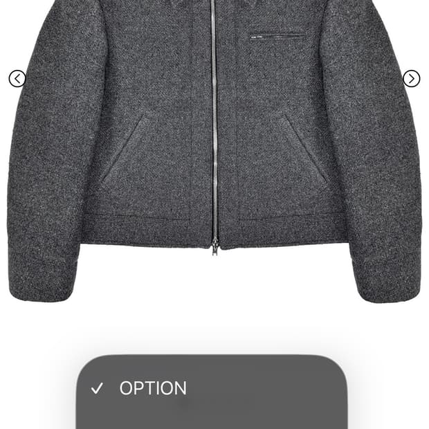 카미엔 그리드 울 자켓 그레이