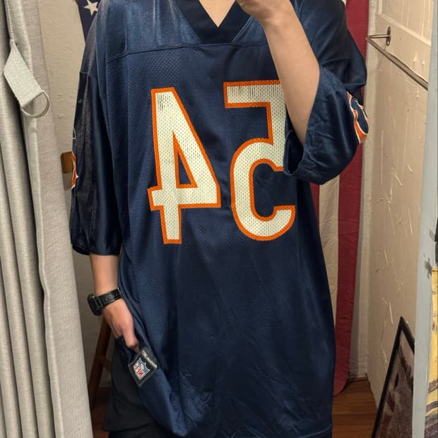 00s 리복 X NFL 시카고 베어스 레플리카 저지 네이비