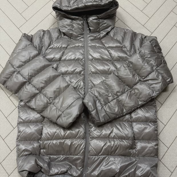 (L)무신사 스탠다드 경량 패딩 다운 자켓 아이언 라이트 그레이