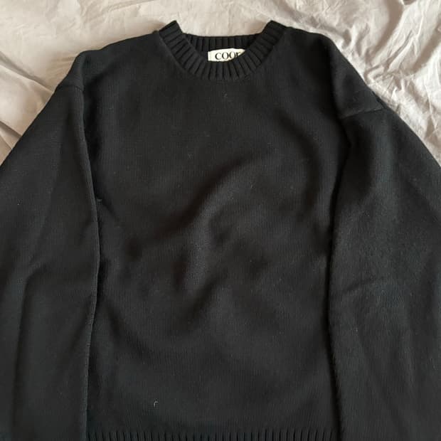 쿠어 울 크롭 니트 스웨터 M