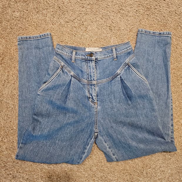 새상품/필로소피 디 로렌조 세라피니 하이라이즈 데이퍼드 중청 데님 