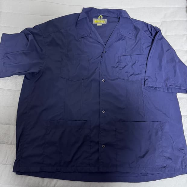 휴머러스어카운트 GUAYABERA 쿠바셔츠 네이비 M 팝니다