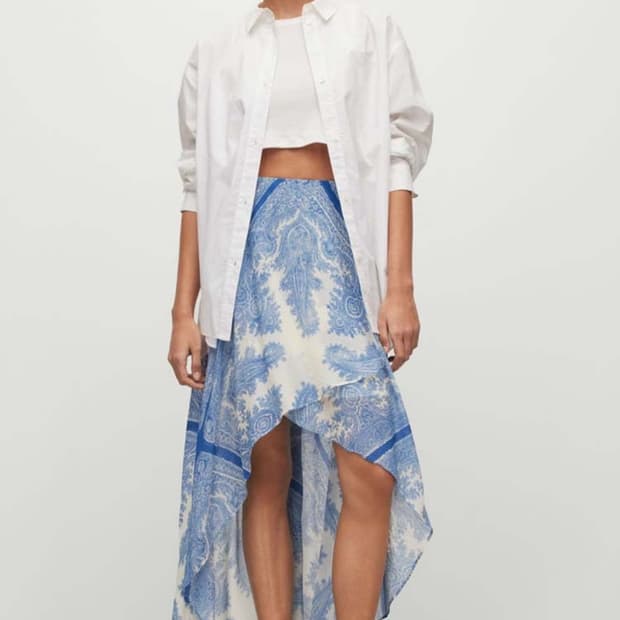 올세인츠 슬비나 라파엘라 스커트 / 언발란스 비대칭 스커트