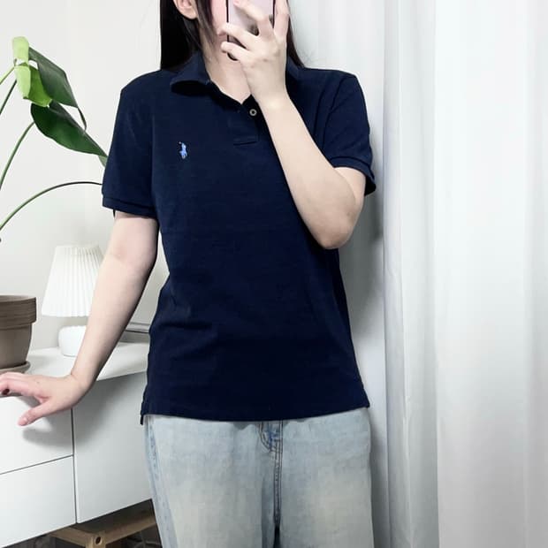 폴로 네이비 / 하늘포니 반팔카라티 [ M ]