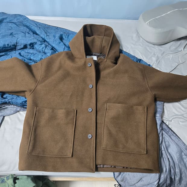 베리베인 Hooded Half Coat Brown