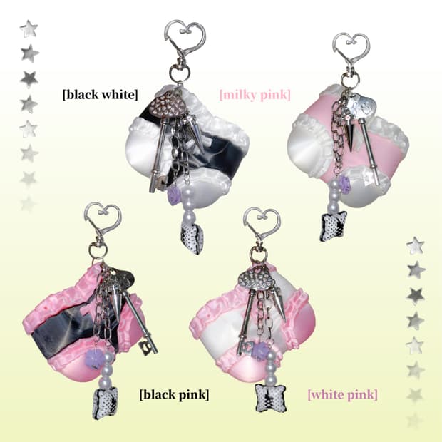 panty clicker keyring (4 color)