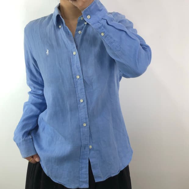 폴로 스카이블루 린넨 셔츠 [M]