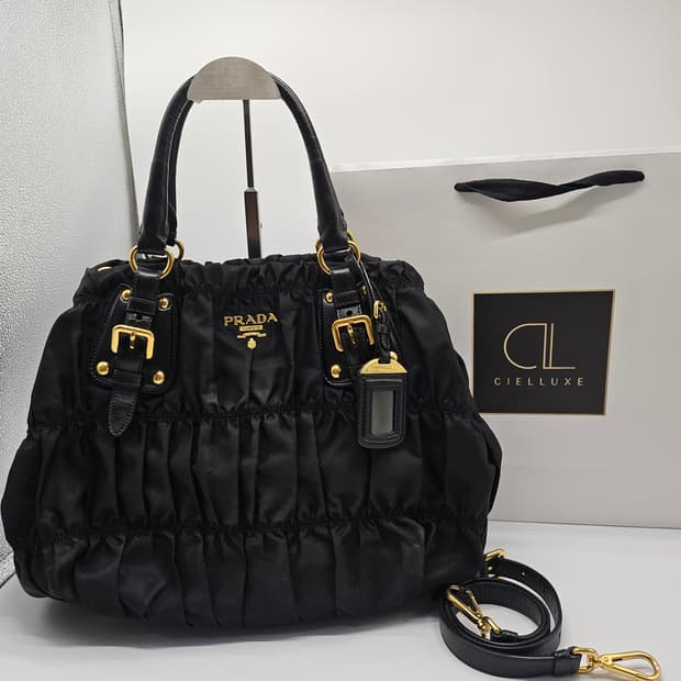 정품 프라다 고프레 숄더백