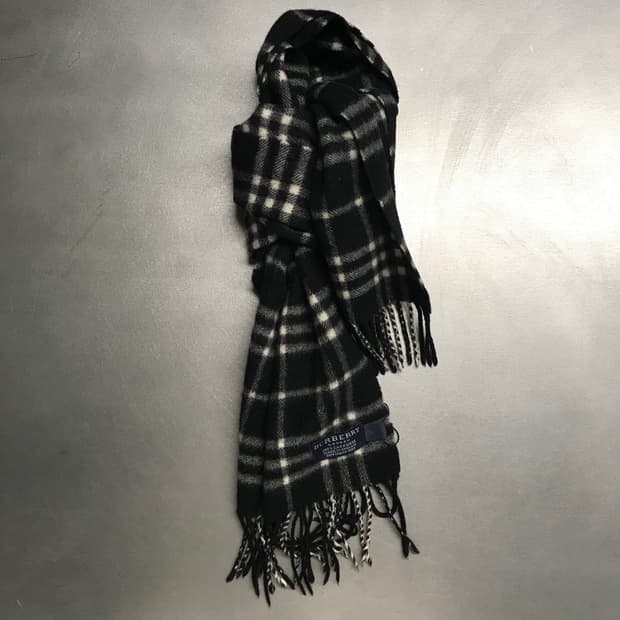 버버리 정품 캐시미어 머플러 블랙