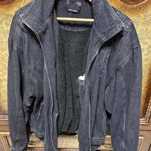 메종미네드 블랙 데님 블루종 L