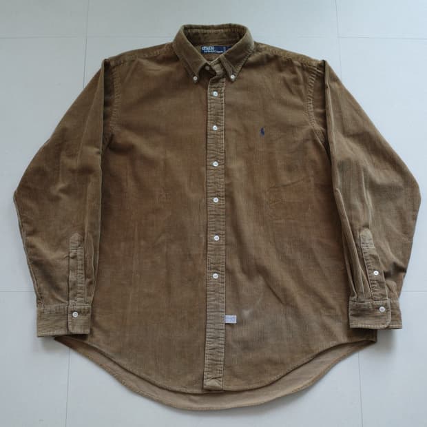 90s 폴로 랄프로렌 코듀로이 버튼다운 셔츠 XL