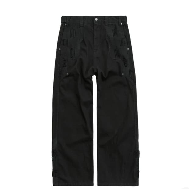 폴리테루 웨스턴 보로 팬츠 블랙 트윌 3사이즈