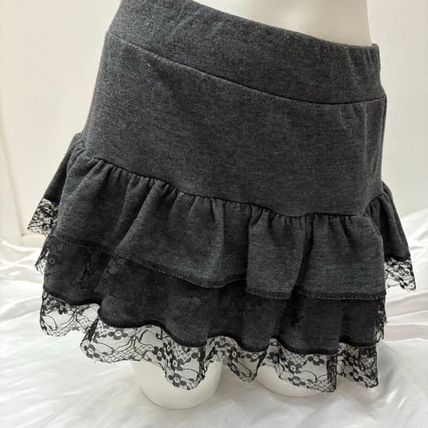 밴딩 레이스 캉캉 스커트