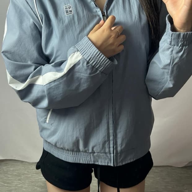 00s 나이키 테니스로고 스카이블루 아노깔 바람막이 집