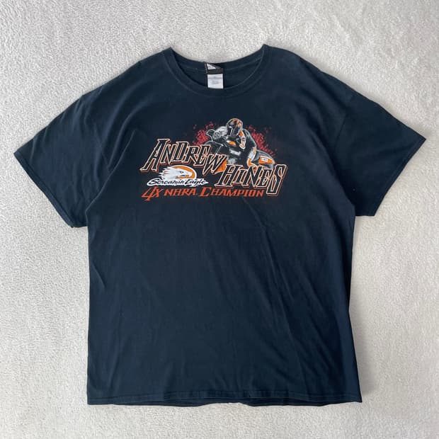 할리데이비슨 앤드류하인스 NHRA 4회우승 티셔츠 