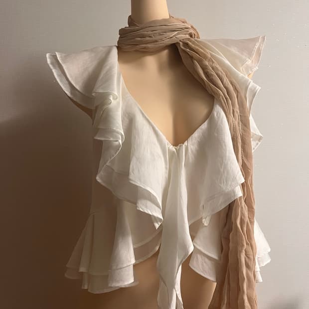 H&M White lace blouse cardigan