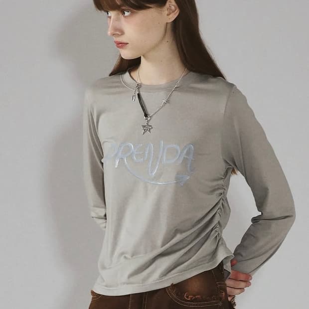 프렌다 셔링 롱슬리브 새상품