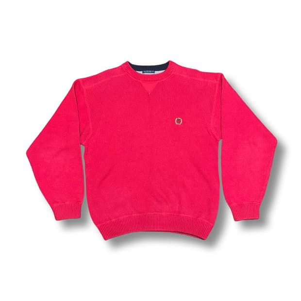 [L] 타미힐피거 레드 니트 해비웨이트