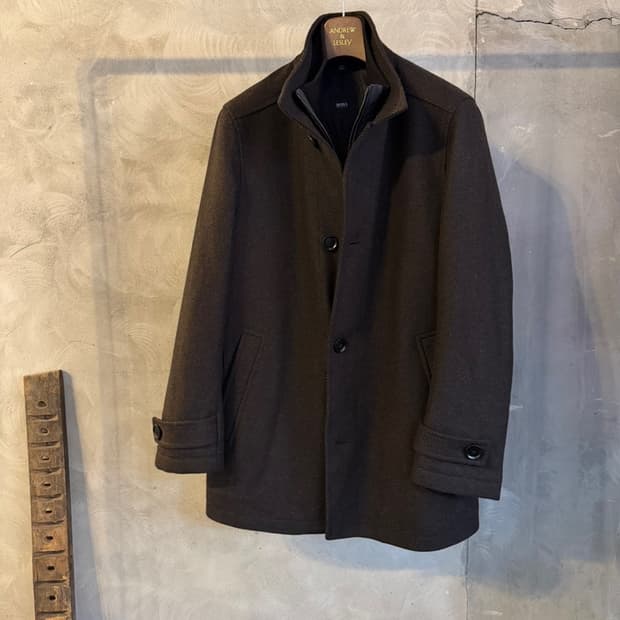 휴고보스 울 캐시미어 유틸리티 코트 105