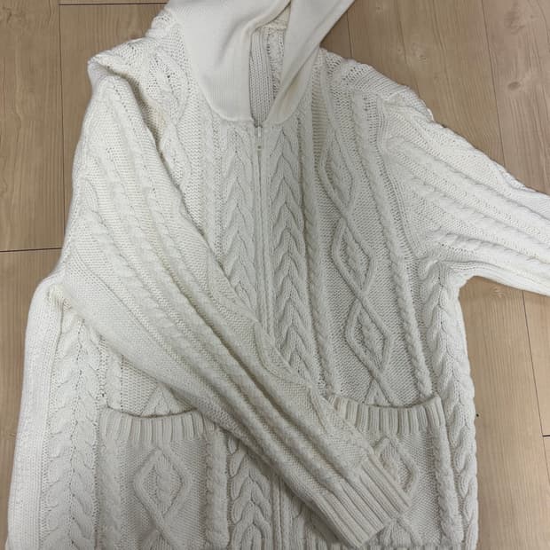 브랜디멜빌 케이블 니트 후드집업