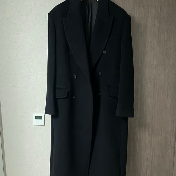 브라운야드 더블브레스티드 코트 블랙 5