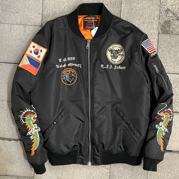 쇼트 웨스트 퍼시픽 수베니어 Ma-1 봄버 자켓
