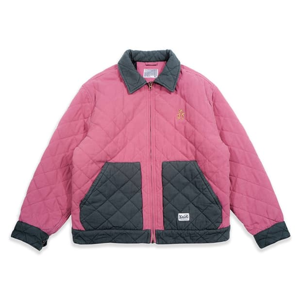 유쓰배쓰 퀄티드 집업 점퍼 버건디 