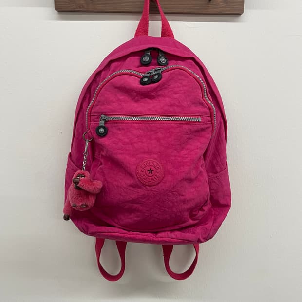 키플링 핑크 나일론 백팩 가방