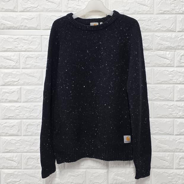 택포_ 칼하트 앵글리스틱 스웨터 블랙 S