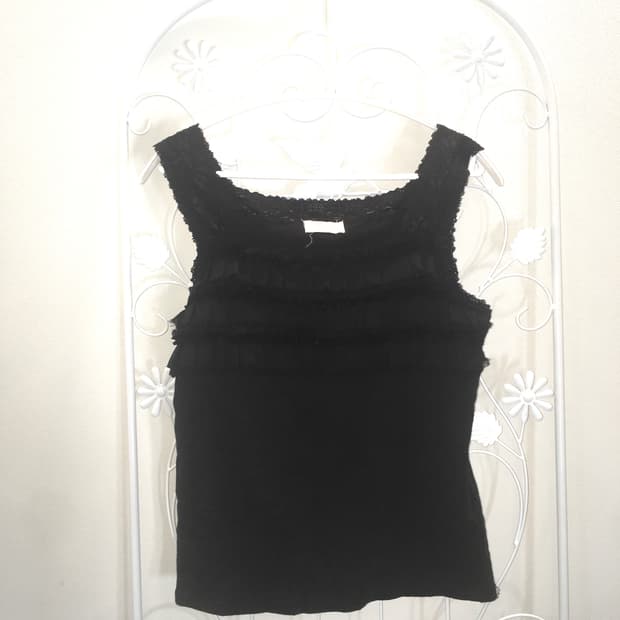 jpn vintage black frill cancan sleeveles