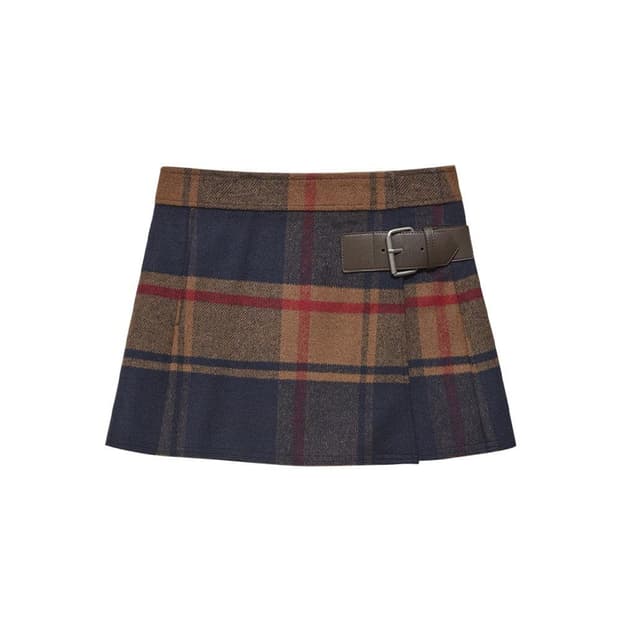 (정가 17만8천) 인스턴트펑크 랩 미니 울 스커트