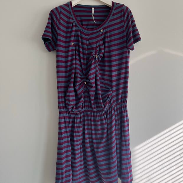 수나오쿠와하라 스트라이프 원피스