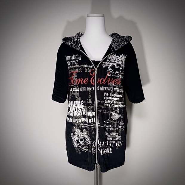 Beaumont Carr 펑크 반팔 투웨이 후드집업 고스펑크