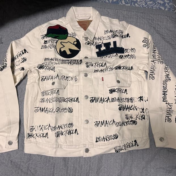 스투시 데님티어스 리바이스 데님 자켓 화이트