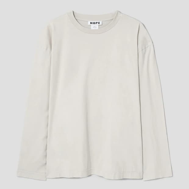 Flame Clean Ls Tee - Beige