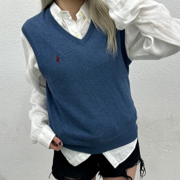 폴로 랄프로렌 레드포니 딥블루 베스트 M