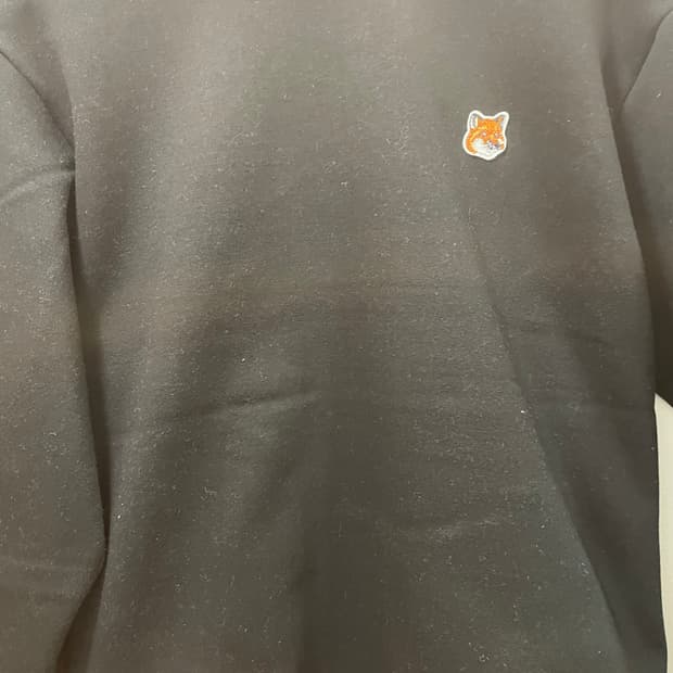 메종키츠네 블랙 맨투맨 M