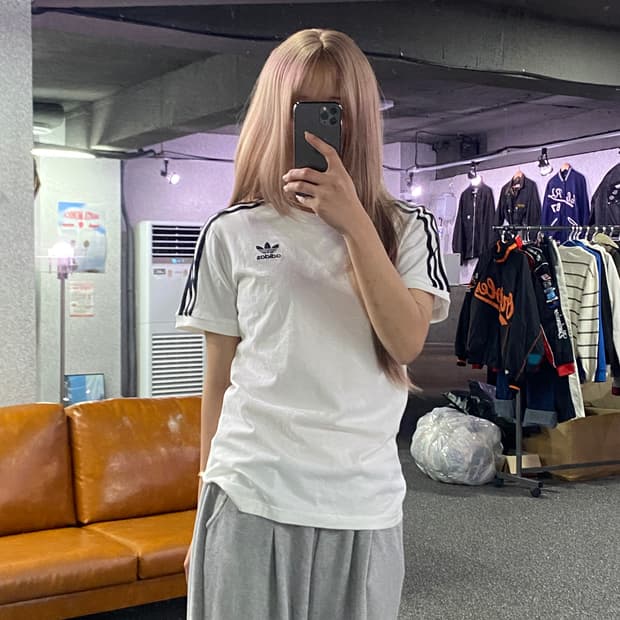 아디다스 오리지널 화이트 하프티 B2666