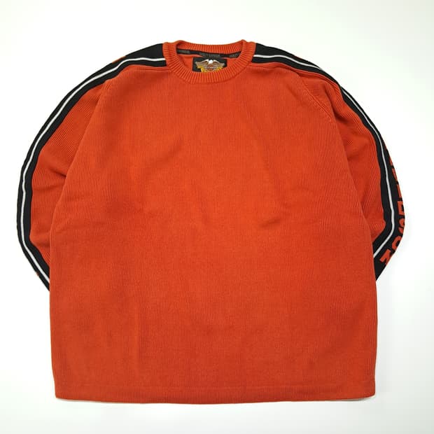 CL049 XL 할리데이비슨 홍콩판 코튼 레이싱 니트