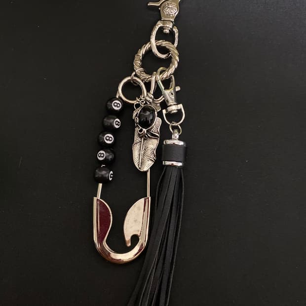 블랙 테슬 걋털 키링