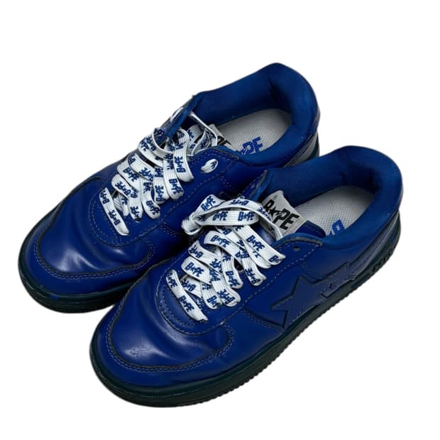 베이프 베이프스타 블루 스니커즈   