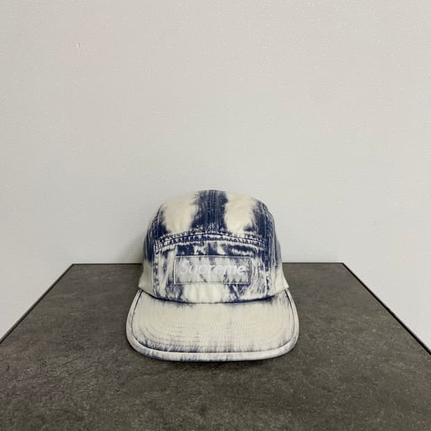 (OS) 슈프림 박스로고 캠프캡 모자 워시드 네이비