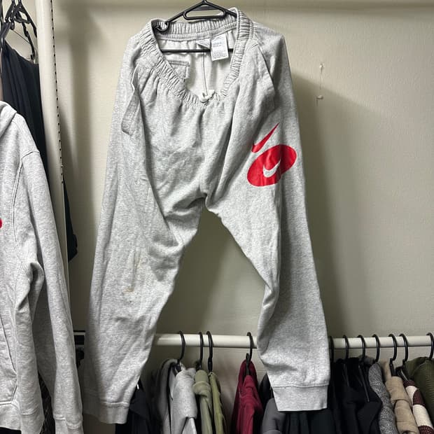 나이키 더블스우시 그레이 조거팬츠 셋업