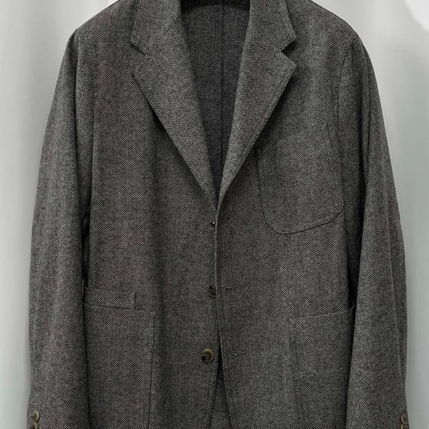 폴로 랄프로렌 헤링본 울 그레이 모던 스포츠 코트 자켓