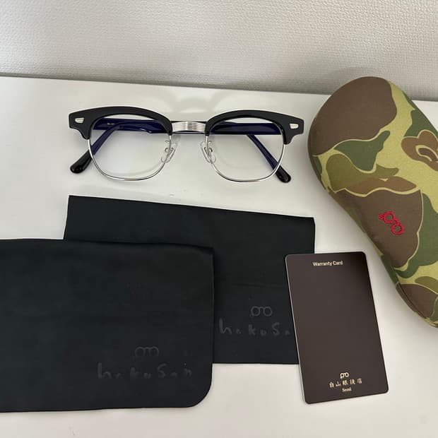 백산안경 린디브로우 블랙/실버 하금테