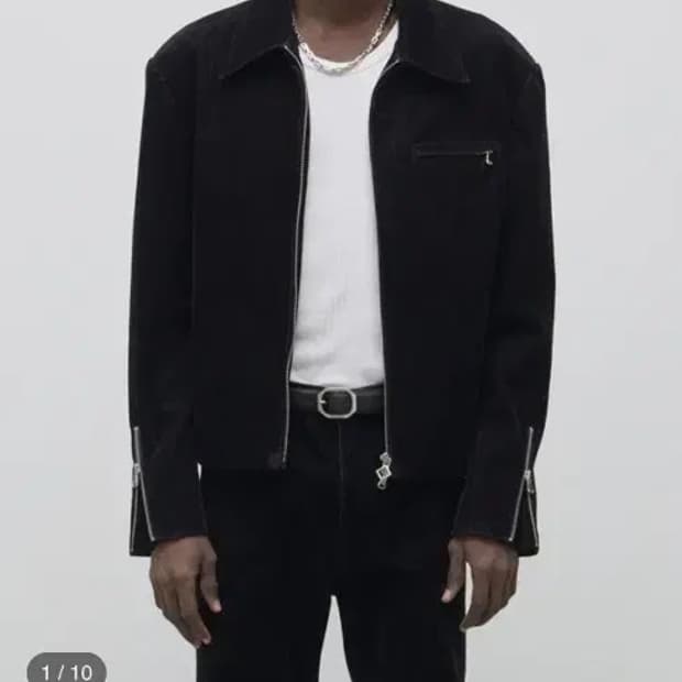 세비지 벨벳 데님 자켓