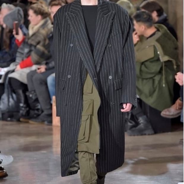 준지 컬렉션 스트라이프 코트 46