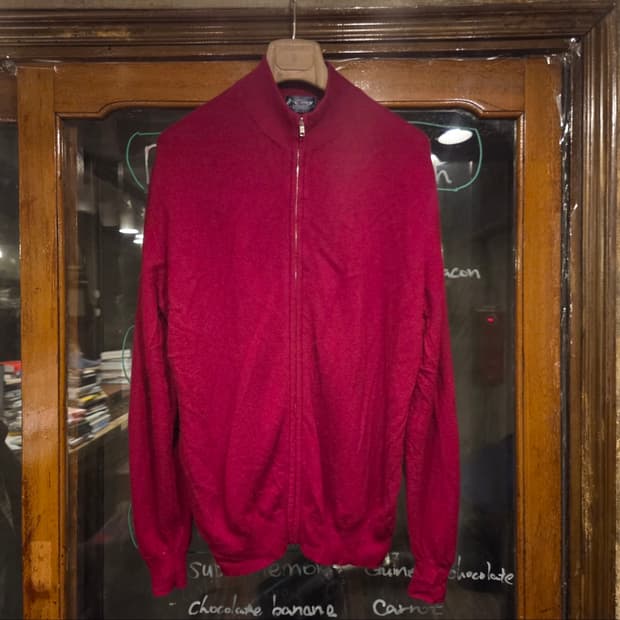 내몽고산 캐시미어 짚업 가디건 