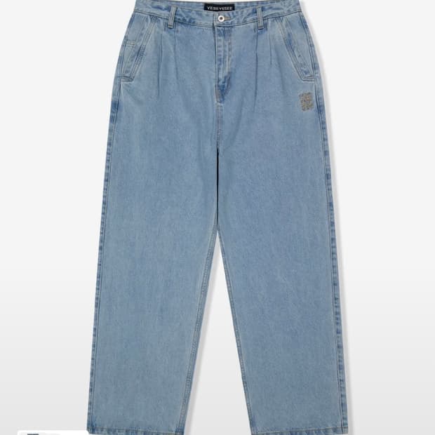 예스아이씨 투턱 데님 청바지 팬츠 light indigo m